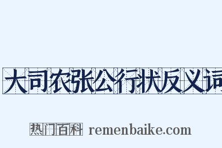 大司农张公行状反义词是什么意思的图片